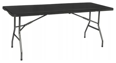 Розкладний стіл для кейтерингу FunFit 180x74 x 4 см Чорний (4900)