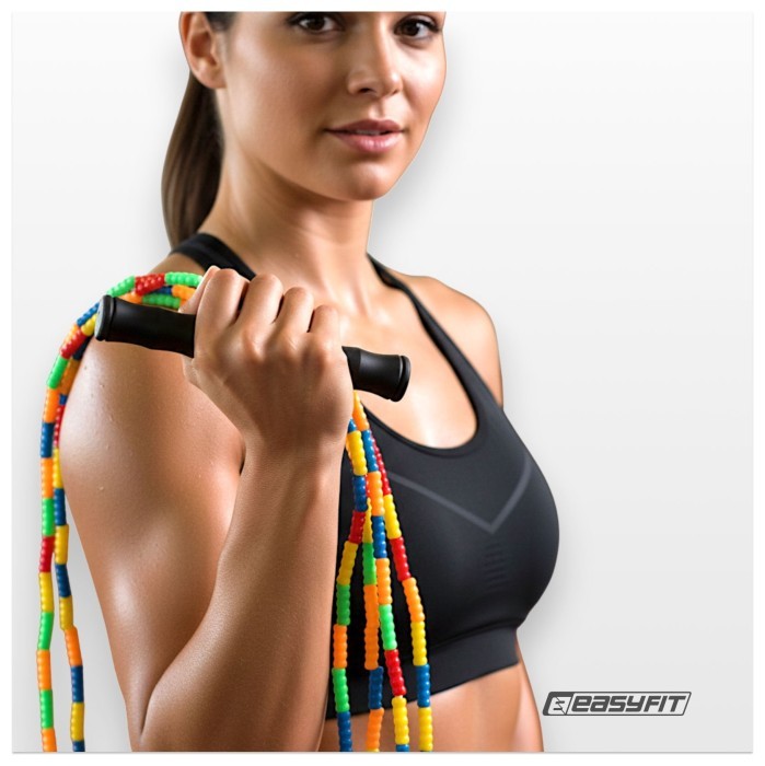 Бисерная скакалка EasyFit FreeRope 2,7м (мультиколор)