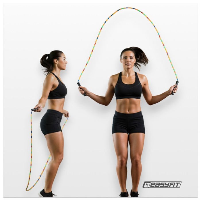 Бисерная скакалка EasyFit FreeRope 2,7м (мультиколор)