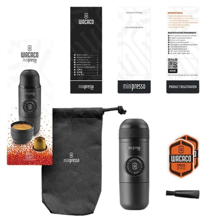 Портативная эспрессо-кофеварка Wacaco Minipresso NS, механическая, для капсул