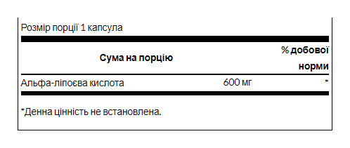 Alpha Lipoic Acide 600mg – 60cap