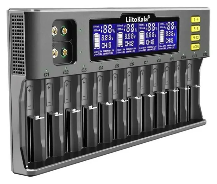 Універсальний зарядний пристрій LiitoKala Lii-S12 EU на 12 каналів
