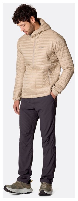 Мужской легкий пуховик Rab Microlighter Pullover Hoody, Dark Pebble, M