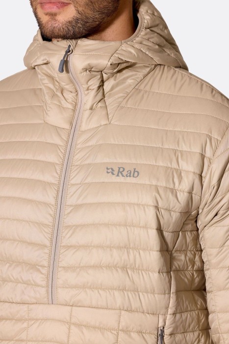 Мужской легкий пуховик Rab Microlighter Pullover Hoody, Dark Pebble, M