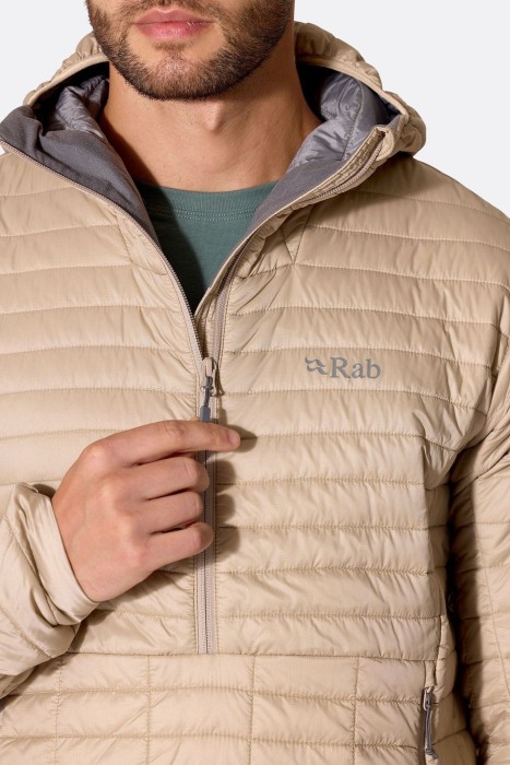 Мужской легкий пуховик Rab Microlighter Pullover Hoody, Dark Pebble, M