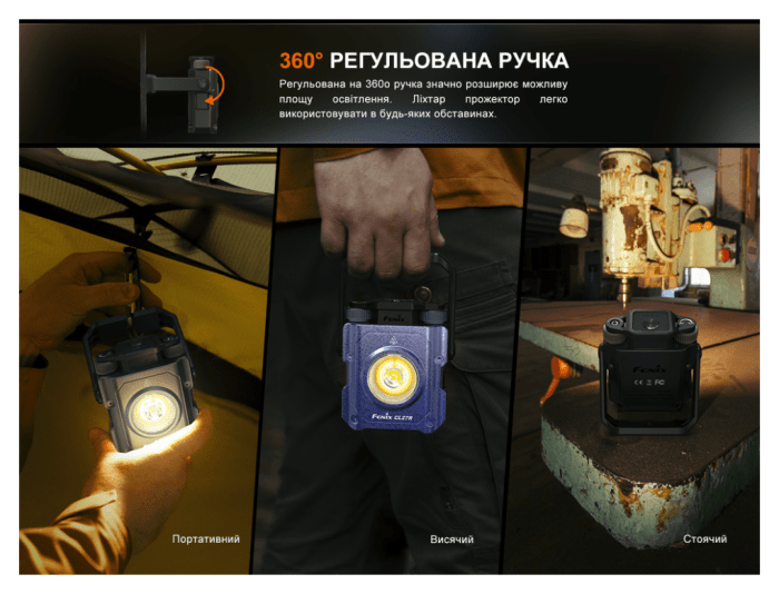 Ліхтар прожектор Fenix CL27R темно-блакитний, укр, укр