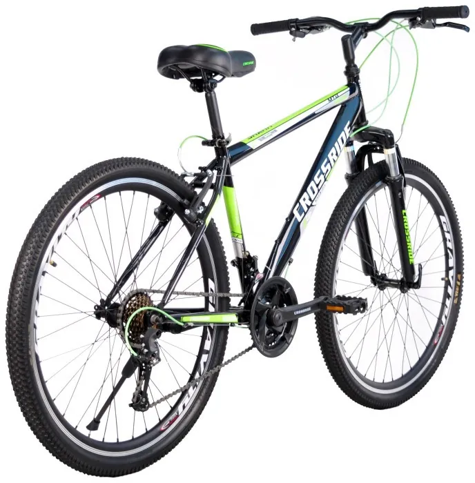 Велосипед CROSSRIDE 26 MTB ST "SHARK", Чорно-зелений