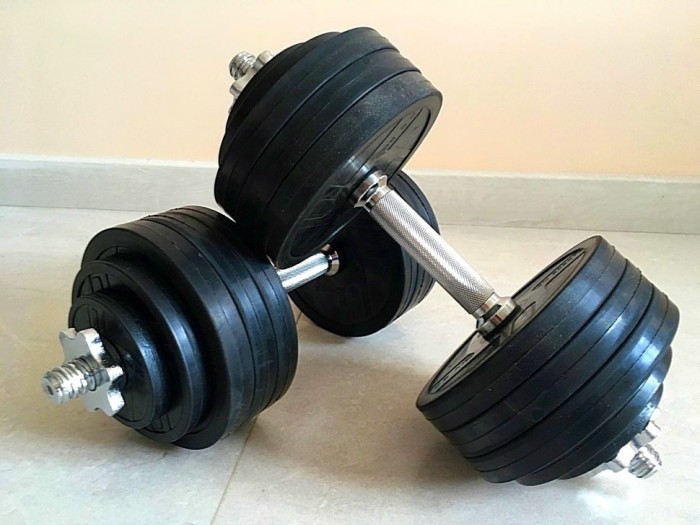 Разборная резиновая гантель 14 кг (RN_OD14)