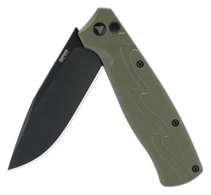 Ніж складаний туристичний SRM 221X-GP (9.2 см) 14C28N , G10 зелений