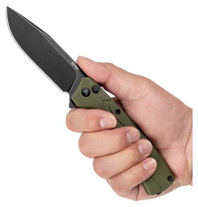 Ніж складаний туристичний SRM 221X-GP (9.2 см) 14C28N , G10 зелений