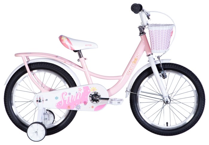 Велосипед ST 18" SPACE KID SUN BH рама-10" рожевий 2024 крила, крило пер., крило зад., корзина, укр, укр