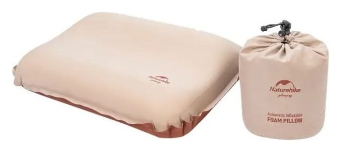 Подушка самонадувна бесшумна Naturehike NH21ZT001, персиковий