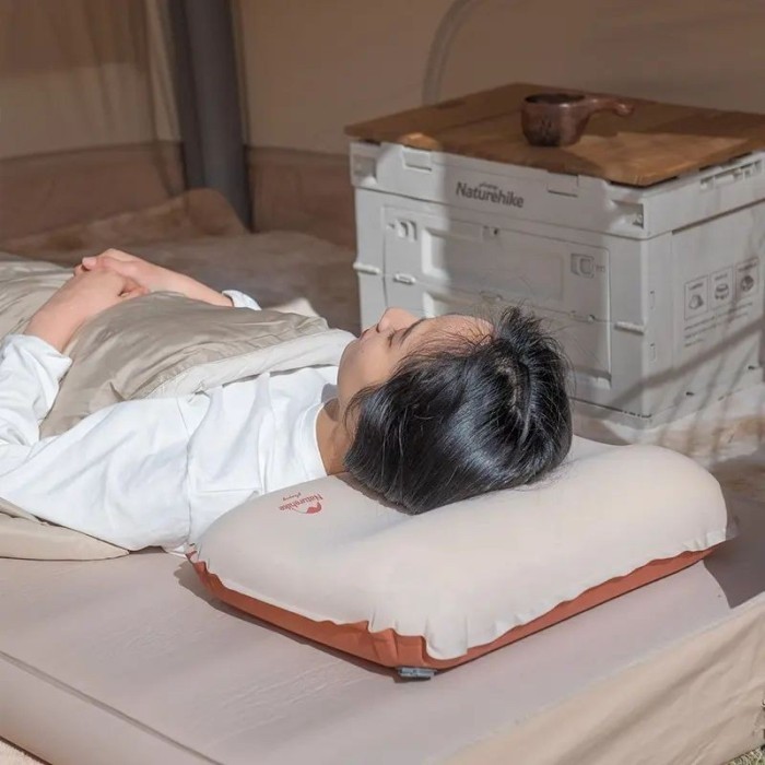 Подушка самонадувна бесшумна Naturehike NH21ZT001, персиковий, укр, укр