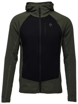 Флисовый реглан Black Diamond Men's Coefficient LT Hybrid Hoody, Tundra/Black, L