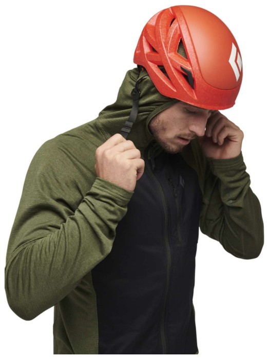 Флисовый реглан Black Diamond Men's Coefficient LT Hybrid Hoody, Tundra/Black, L