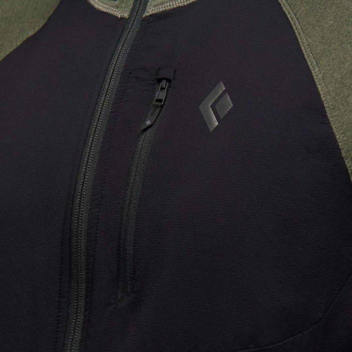 Флисовый реглан Black Diamond Men's Coefficient LT Hybrid Hoody, Tundra/Black, L