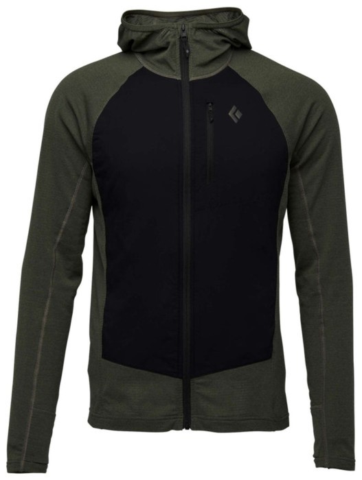 Флисовый реглан Black Diamond Men's Coefficient LT Hybrid Hoody, Tundra/Black, L