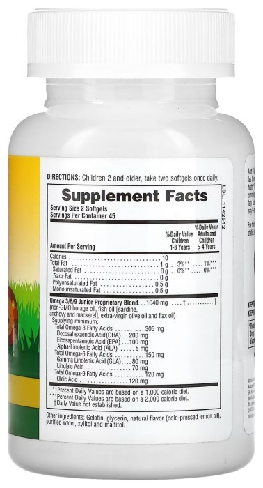Kids Omega 3 6 9 - 90 softgels