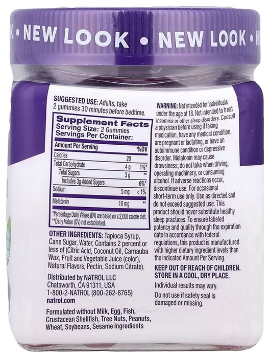 Melatonin 10mg - 60 gummies