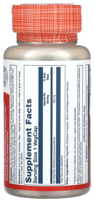 Red Yeast Rice 600mg - 45 vcaps