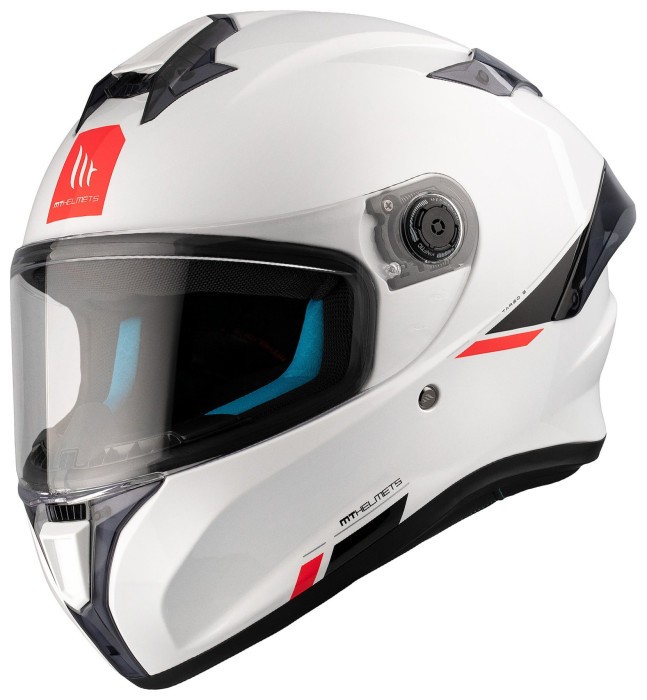 Мотошолом MT Targo S Solid A0 Gloss White ECE2206