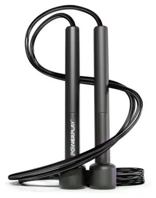 Скакалка PowerPlay 4201 Basic Jump Rope Чорна (2,8m.)