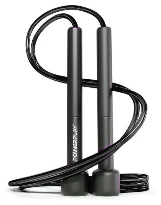 Скакалка PowerPlay 4201 Basic Jump Rope Чорна (2,8m.)
