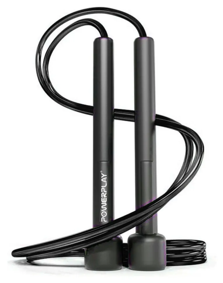 Скакалка PowerPlay 4201 Basic Jump Rope Чорна (2,8m.) (PP_PP_4201_Black)