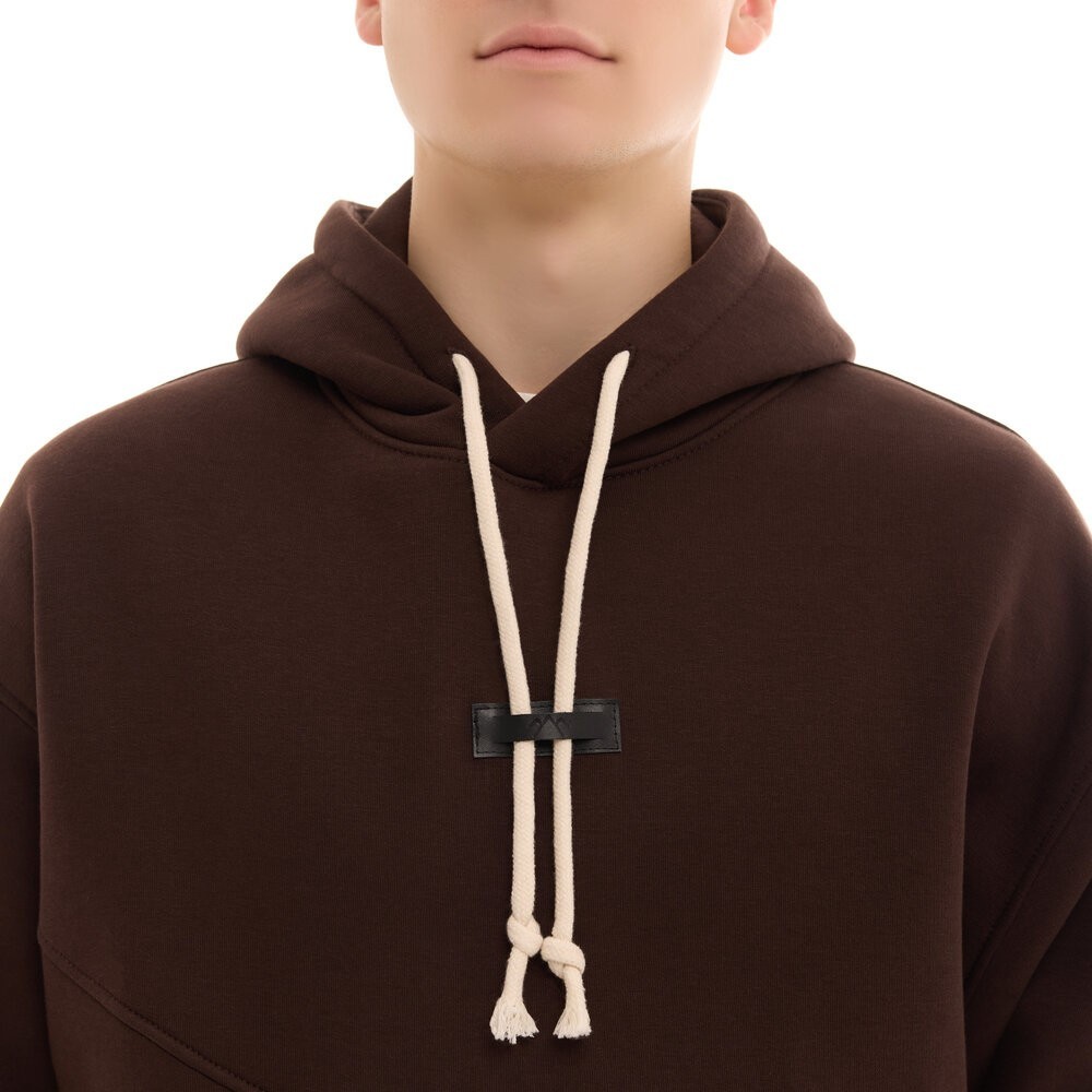 Шоколадний чоловічий спортивний костюм осінь/зима з капюшоном Pobedov Space, укр, укр