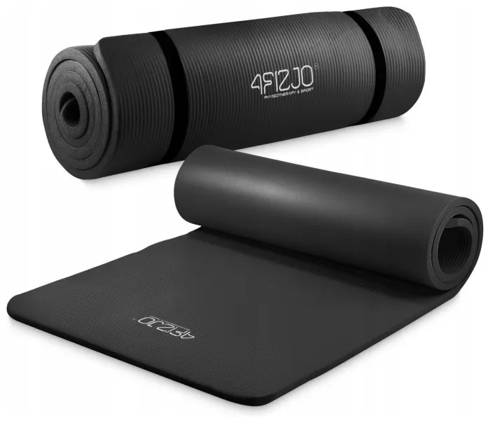 Коврик (мат) спортивный 4FIZJO NBR 180 x 60 x 1 см для йоги и фитнеса Black (P-5907222931462)