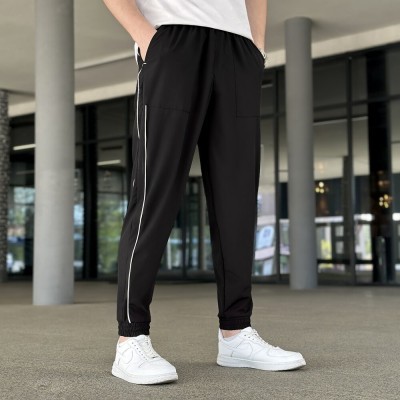 Весняні літні чоловічі чорні джогери із софту Pobedov Weekend