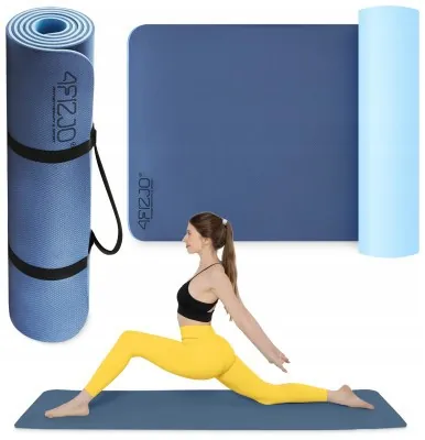 Коврик (мат) спортивный 4FIZJO TPE 180 x 60 x 1 см для йоги и фитнеса Blue/Sky Blue (P-5907739317094)