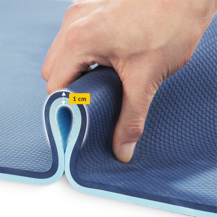 Коврик (мат) спортивный 4FIZJO TPE 180 x 60 x 1 см для йоги и фитнеса Blue/Sky Blue (P-5907739317094)