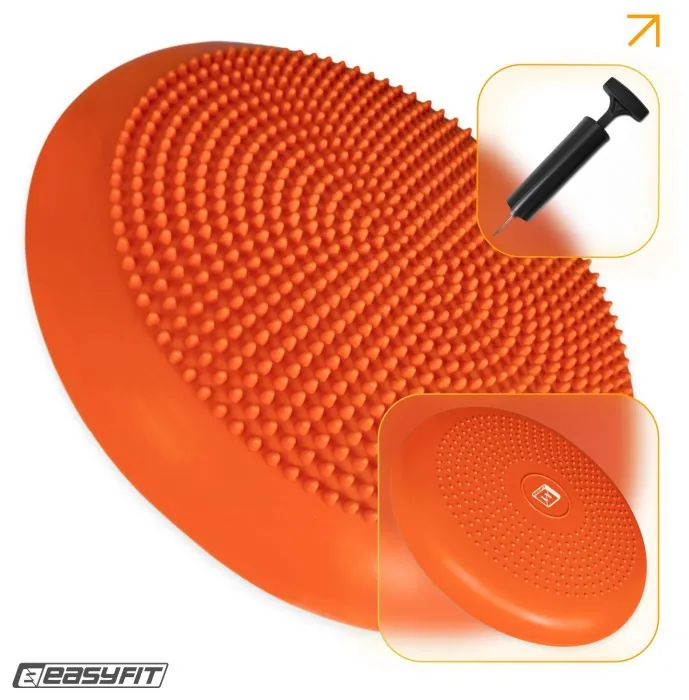 Балансувальна подушка масажна EasyFit Balance Cushion-A помаранчева + насос