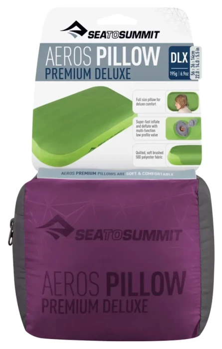 Подушка надувная Sea to Summit Aeros Premium Pillow Deluxe, 14х56х36см, Magenta