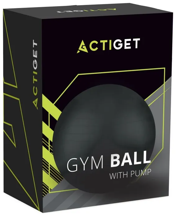 М'яч для фітнесу (фітбол) Actiget 75 см з насосом ACT0146 Black