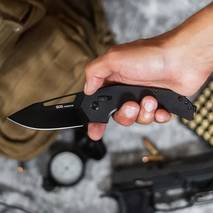 Нож складной SOG x Mikkel Collaboration Prohen XR, Gray/Black