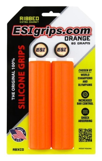 Грипсы ESI Ribbed Extra Chunky Orange Silicone Bicycle Grips