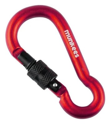 Munkees 3247 карабин Груша с винтовым замком 7 мм x 70 мм красный