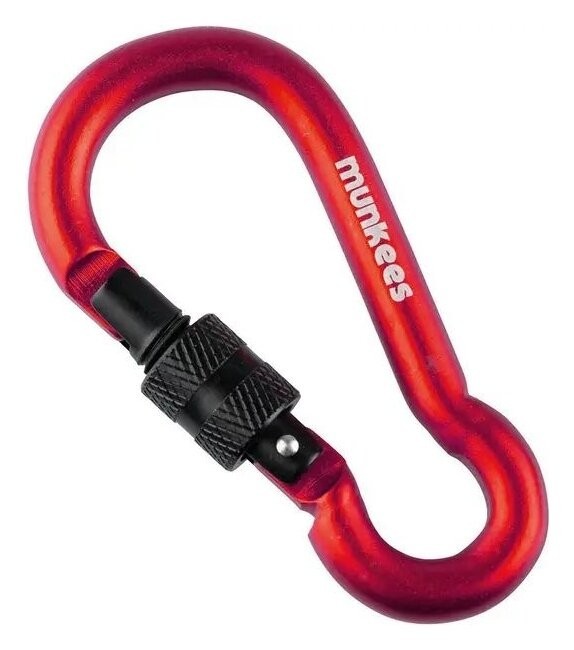 Munkees 3247 карабін Pear with Screw Lock 7 mm x 70 mm red, укр, укр