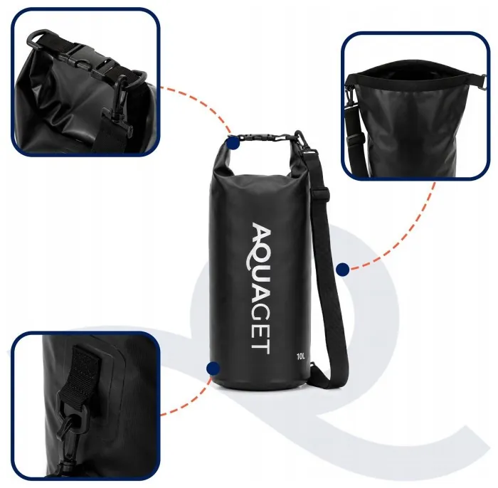 Гермомешок Aquaget 10 л водозащитный AQ0021 Black