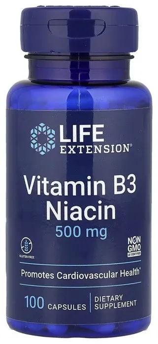 Vitamin B3 Niacin 500 mg - 100 caps
