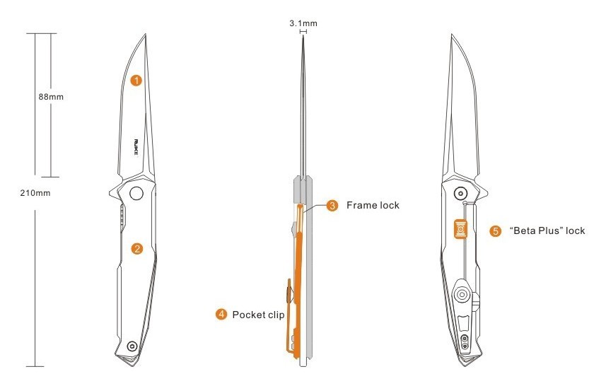 Ніж складаний Ruike P108-SF