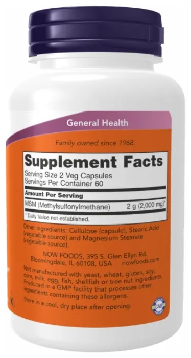 M.S.M 1000mg - 120 vcaps