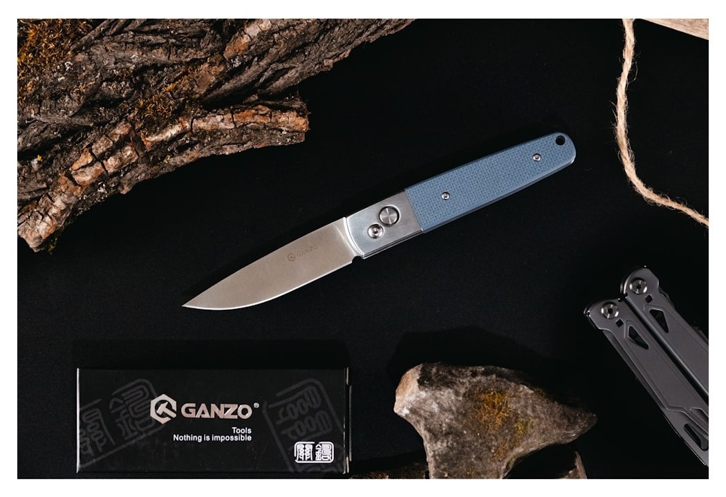 Нiж складаний Ganzo G7211-GY ciрий, укр, укр