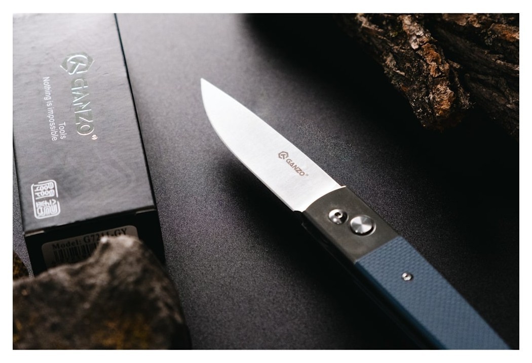 Нiж складаний Ganzo G7211-GY ciрий, укр, укр