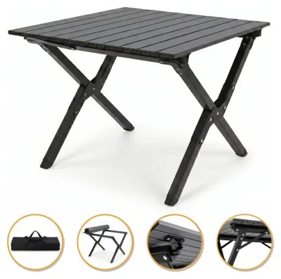 Розкладний туристичний стіл LEOBRO Camp Black M (LB-1066)