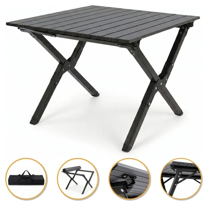 Розкладний туристичний стіл LEOBRO Camp Black M (LB-1066)