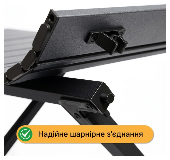 Розкладний туристичний стіл LEOBRO Camp Black M (LB-1066)