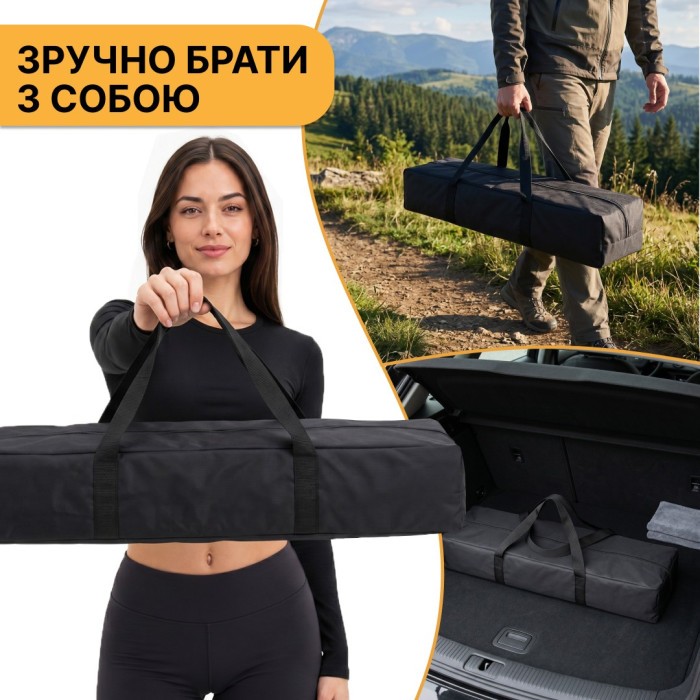 Розкладний туристичний стіл LEOBRO Camp Black M (LB-1066)